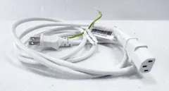 【HY】【美品】AC電源ケーブル 180cm メス3PIN オス2PIN ホワイト 電源ケーブル 電源コード 家電 PC周辺機器対応[送料無料(一部地域を除く)]HY003