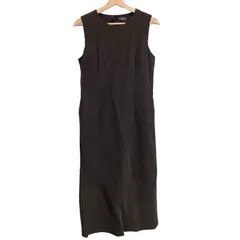 【美品】MHL マーガレットハウエル コットン ロング ワンピース ブラック M MHL マーガレットハウエル コットン リネン ツイル ワンピース 黒 L