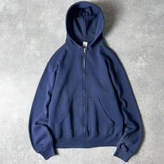 ナス紺 フェード 80s ラッセル 無地 ジップ パーカー USA製 XL - メルカリ