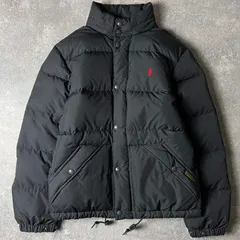 POLO RALPH LAUREN ポニー 刺繍 ナイロン ダウン ジャケット S / ポロ ラルフローレン ブラック 黒 ロゴ ワンポイント ダウンジャケット