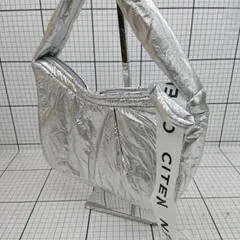 ◇ Θ CITEN シテン メタリック カジュアル ハンドバッグ シルバー系 レディース E  【1508260039925】