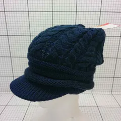 ◇ ⊇ 美品 アイヒート シンプル系 発熱ニット帽 ネイビー系 サイズF レディース メンズ E  【1508260044417】