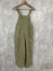 Alma Design アルマデザイン リネン混 ワイドベイカー サロペット オーバーオール sizeS/カーキ ■◆ レディース