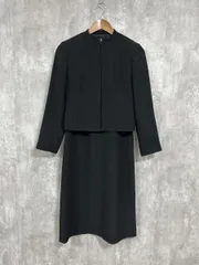 SOIR PERLE 東京ソワール ワンピース ジャケット 礼服 セットアップ size7/黒 ■■◎レディース