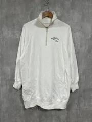 GALLARDAGALANTE ガリャルダガランテ コラージュ ハーフジップ スウェット 刺繍ロゴ プルオーバー sizeF/白 ◆■ レディース