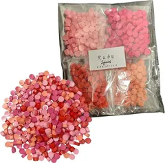 WAN　1　dream 大容量約200粒 54g選べる20色セット 宝石風カラー 封蝋 スタンプ用 ワックスビーズ おしゃれ アンティーク風 ハンドメイド ラッピング用 (Ruby-Special,  シーリングワックス)