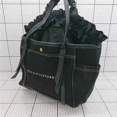 ◇ Θ 【ジル バイ ジルスチュアート JILL by JILLSTUART】フリルハンドル トートバッグ ブラック系 レディース E  【1509190045031】