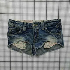 ◇ ⊂ 【ロデオクラウンズ Rodeo Crowns】RCS デパートメント デニムショートパンツ 2サイズ レディース E  【1509190044645】