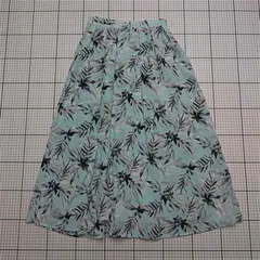 ◇ ⊂ 【トッコクローゼット】花柄フレアスカート ミント系 ポリエステル100% レディース M E  【1509190046083】