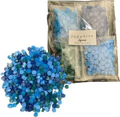 WAN　1　dream 大容量約200粒 54g選べる20色セット 宝石風カラー 封蝋 スタンプ用 ワックスビーズ おしゃれ アンティーク風 ハンドメイド ラッピング用 (Sapphire-Special,  シーリングワックス)