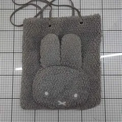 ◇ ⊇ 【ミッフィー×オペークドットクリップ miffy×OPAQUE.CLIP】ボア巾着ショルダーバッグ グレー系 レディース E  【1509190048384】