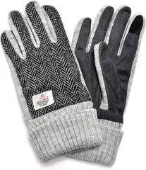 nature et evoluer ハリスツイード Harris Tweed レディース 手袋 スマホ対応 ニットマチ (ライトグレー,  Free Size)のサムネイル
