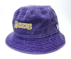NEW ERA｜ニューエラ  ロサンゼルス レイカーズ ヴィンテージ加工 バケットハット  NBA 帽子