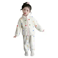 パジャマ キッズ 着る毛布 ルームウェア 男の子 女の子 セットアップ 上下セット レッド ナイトウェア 子供服 もこもこ 厚手