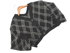 Heather ヘザー Vネック ニット カーディガン sizeF/黒 ◇■ レディース