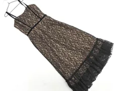 Lily Brown リリーブラウン レース キャミソール ワンピース sizeF/黒ｘベージュ ■■ レディース