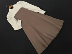 tocco closet トッコクローゼット バックリボン ニット ワンピース sizeM/オフホワイトｘベージュ  ◇■ レディース