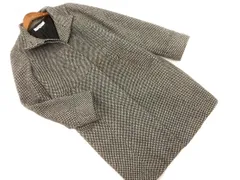 NATURAL BEAUTY BASIC ナチュラルビューティーベーシック ウール混 コート sizeL/黒ｘグレー ◇■ レディース