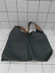 ◇ Θ レザー トートバッグ ブラック系×ブラウン系 レディース E  【1511110018186】