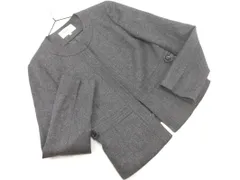 自由区 ウール混 ノーカラー ジャケット size40/グレー ◇■ レディース