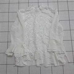 ◇ ⊂ ナチュラルビューティーベーシック Natural Beauty Basic レースブラウス ホワイト系 M レディース E  【1511110018667】