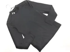 UNDER ARMOUR アンダーアーマー モックネック 刺繍 トレーニングウェア カットソー sizeYLG/黒 ◇■ メンズ