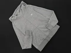 adidas originals アディダスオリジナルス バック ロゴ 刺繍 ジップアップ パーカー sizeL/グレー ◇■ レディース