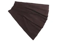 nano universe ナノユニバース スウェード調 フレア スカート size36/ダークブラウン ◇■ レディース