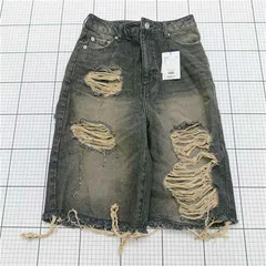 ◇ Θ ページボーイ PAGEBOY PB450079AL ダメージデニムハーフパンツ ブラック系 レディース E  【1511110025702】