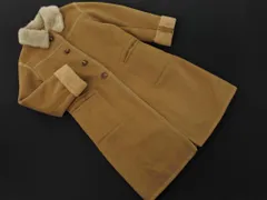 MICHEL KLEIN ミッシェルクラン フェイクムートン 襟ファー コート size38/ベージュ ◇■ レディース