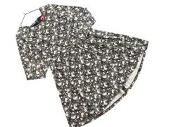 earth music&ecology アースミュージック＆エコロジー 花柄 チュニック ワンピース sizeS/黒ｘ青 ◇■ レディース