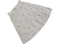 JILLSTUART ジルスチュアート 花刺繍 Aライン 台形 スカート sizeM/グレー ◇■ レディース