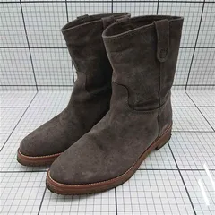 ■ ⊇ ファビオルスコーニ Fabio Rusconi スエードミドルブーツ ダークブラウン レディース 22.5㎝ E  【1511110027904】