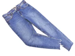 ZARA basic ザラ ベーシック カットオフ ストレッチ スキニー デニムパンツ size38/青 ■■ レディース