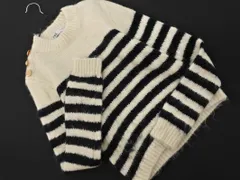 ZARA ザラ ボーダー ニット セーター sizeS/オフホワイト ◇■ レディース