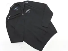 Callaway キャロウェイ ロゴ 刺繍 ハーフジップ ニット セーター sizeM/黒 ◇■ メンズ