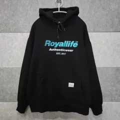 ロイヤル If ユニセックス 起毛 フードTシャツ (サイズ L)