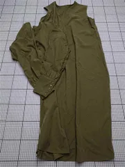 ◇ ⊂ フォルクシー シンプル系 - 2WAYアンサンブルワンピース ワンピース サイズM カーキ系 レディース E  【1511250001857】