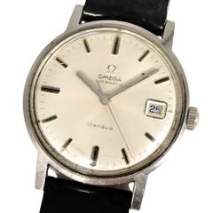 [역 있음] OMEGA 오메가 제네바 데이트 자동 감기 남성 벨트 사외 시계 정품 / C911