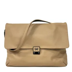 Anya Hindmarch(アニヤハインドマーチ) ショルダーバッグ - ライトブラウン ストラップ着脱可/BITS&BOBS/マチなし レザー