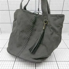 ◇ Θ Legato Largo レガートラルゴ バケツ型 タッセル付き ハンドバッグ グレー系 レディース E  【1511250002168】