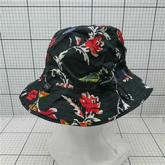 ◇ ⊂ KiU キウ 花柄 裏地メッシュ 日よけ バケットハット ブラック系 サイズ表記なし レディース E  【1511250002021】