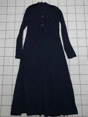 ◇ ⊇ ur's ユアーズ シンプル系 長袖 ロング丈 ワンピース サイズM ネイビー系 レディース E  【1511250003868】のサムネイル