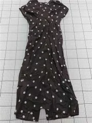 ◇ ⊂ アーバンリサーチ ドット柄 リネン100% ノースリーブ ロング ワンピース サイズ36 ブラウン系 レディース E  【1511250004964】