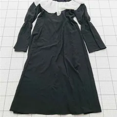 ◇ ⊂ apre jour アプレジュール シンプル フェミニン系 長袖 ロング ワンピース サイズF ブラック系 レディース E  【1511250004667】