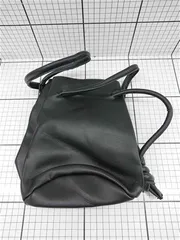 ◇ Θ バースデイルーム シンプル系 レザー巾着バッグ ブラック系 レディース E  【1511250005411】