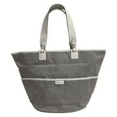 agnes b(アニエスベー) トートバッグ - グレー×白 レザー