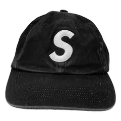 Supreme シュプリーム 25AW  Pigment Coated 2-Tone S Logo 6-Panel キャップ  ブラック F