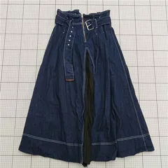 ◇ Θ チャオパニック CIAOPANIC デニムロングスカート ベルト付き レディース F E  【1511250009013】