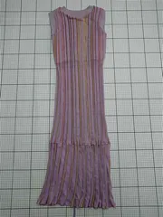 ◇ ⊂ ワンピース ラグナムーン LAGUNAMOON マルチストライプニットワンピース Mサイズ パープル系 レディース E  【1511250010354】